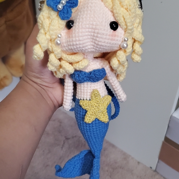 Crochet Mermaid crossbody pouch bag - Picture 5 of 5